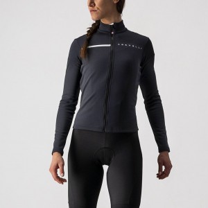 Dámské Dres Castelli SINERGIA 2 FZ Černé Bílé | BVM580329