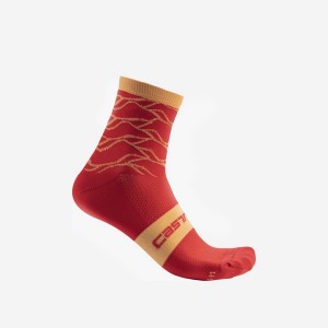 Dámské Ponožky Castelli CLIMBER'S 3.0 12 CM Oranžové | JXK047129