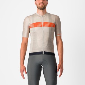 Pánské Dres Castelli UNLIMITED ENDURANCE Stříbrné Oranžové Červené | RDA613247