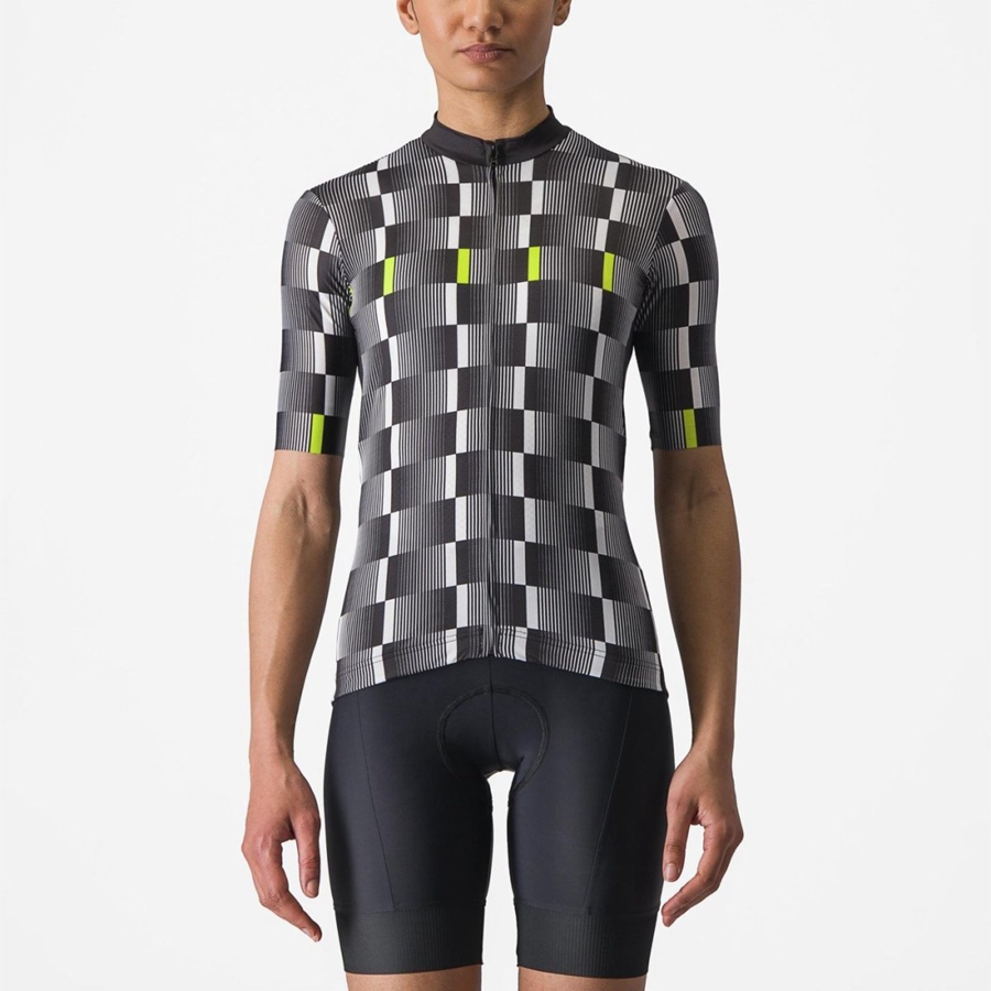 Dámské Dres Castelli DIMENSIONE Černé Bílé Světle Zelene | WTK627403