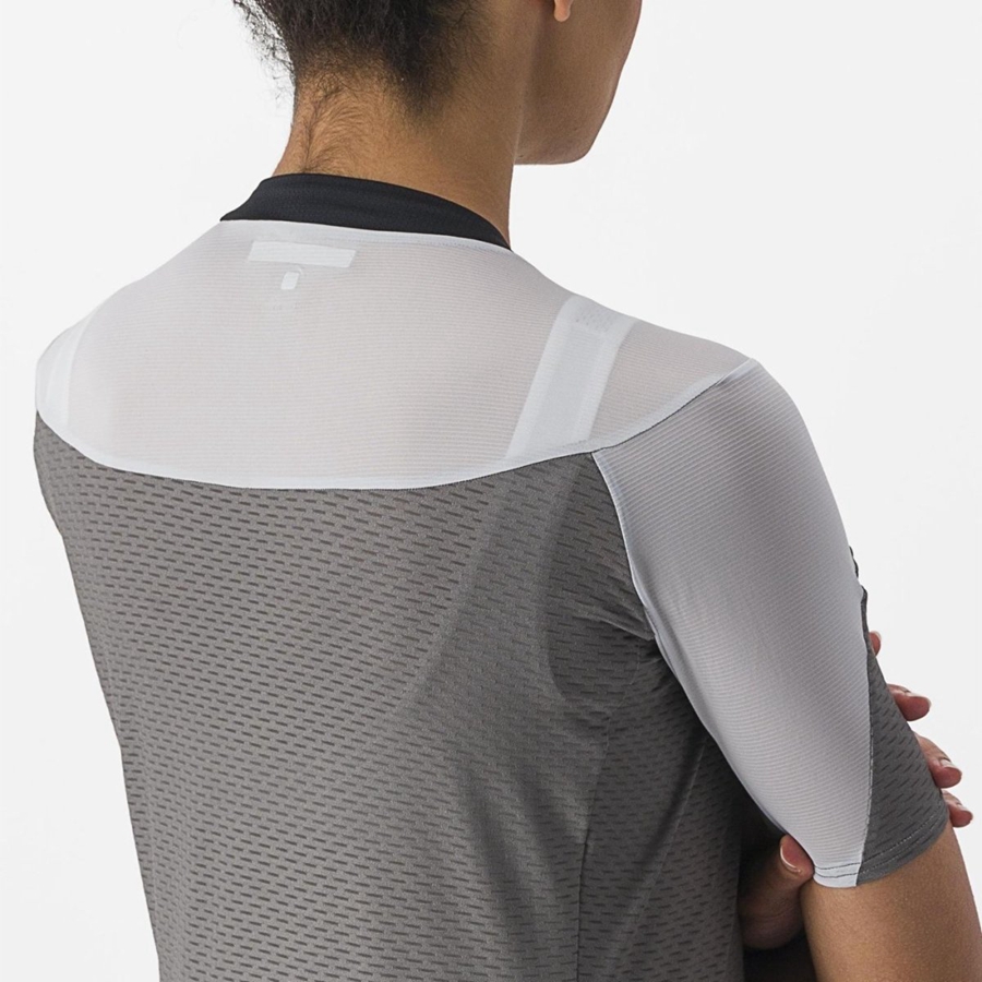 Dámské Dres Castelli GRADIENT COLOR BLOCK Šedé Stříbrné Šedé | LUP309127