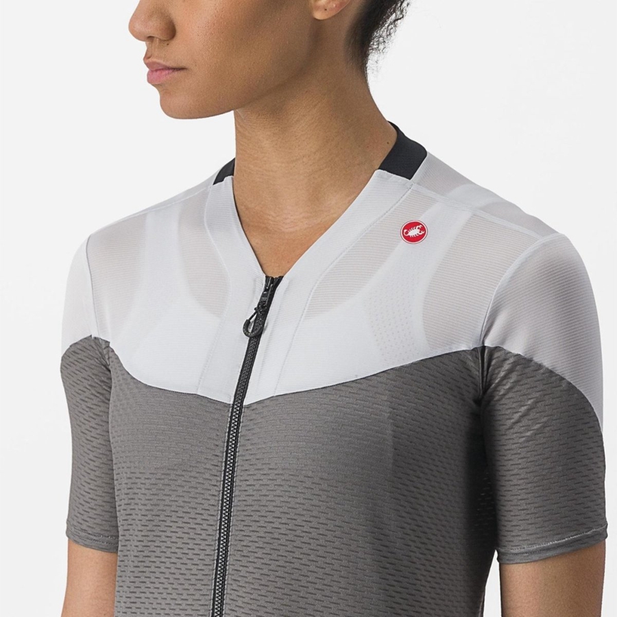 Dámské Dres Castelli GRADIENT COLOR BLOCK Šedé Stříbrné Šedé | LUP309127