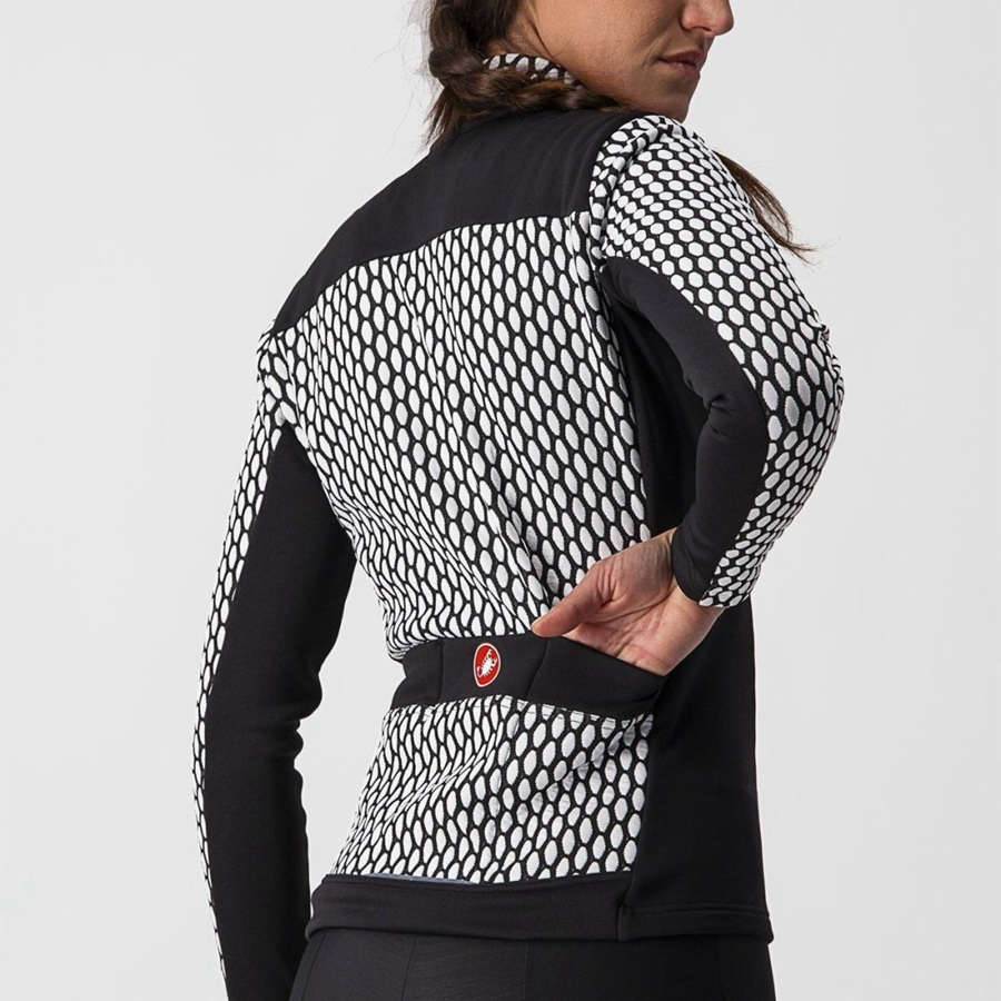 Dámské Dres Castelli SFIDA 2 FZ Černé Bílé | OZU016925