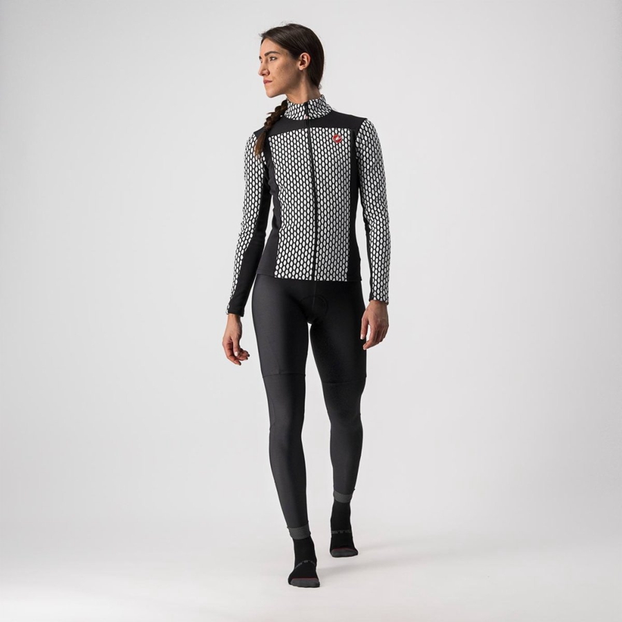 Dámské Dres Castelli SFIDA 2 FZ Černé Bílé | OZU016925
