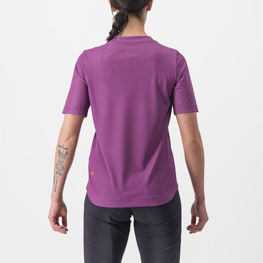 Dámské Dres Castelli TRAIL TECH 2 W TEE Fialové | EXG017295