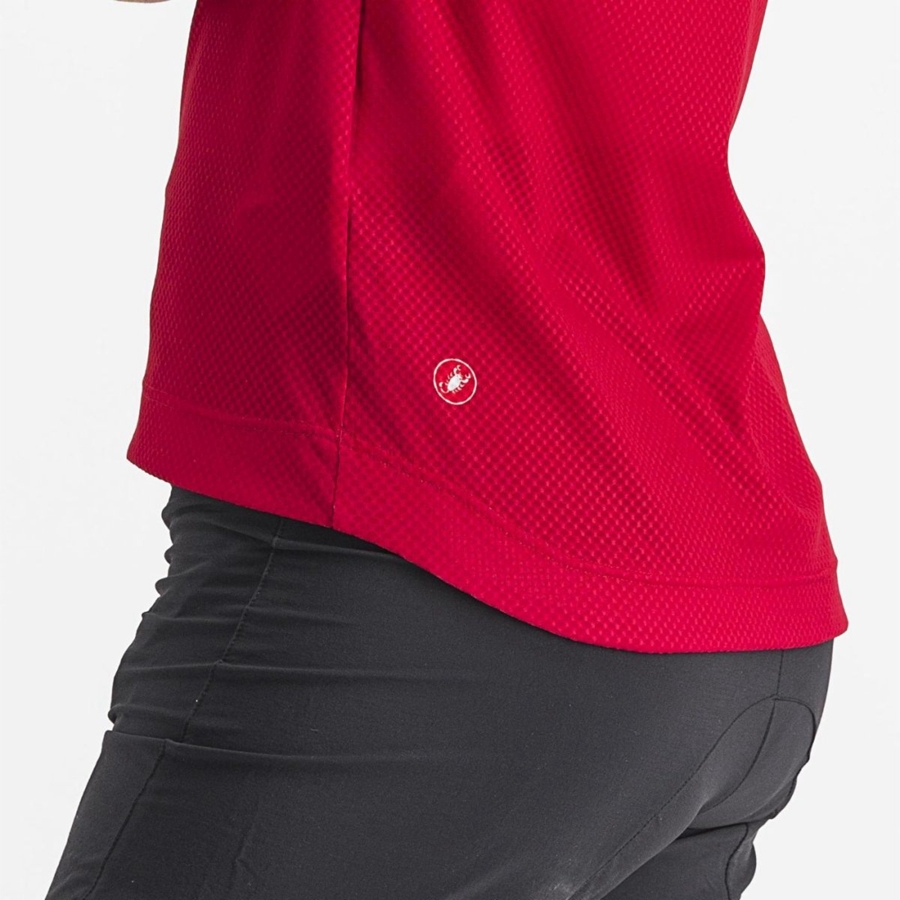 Dámské Dres Castelli TRAIL TECH 2 W TEE Tmavě Červené | MHT629014