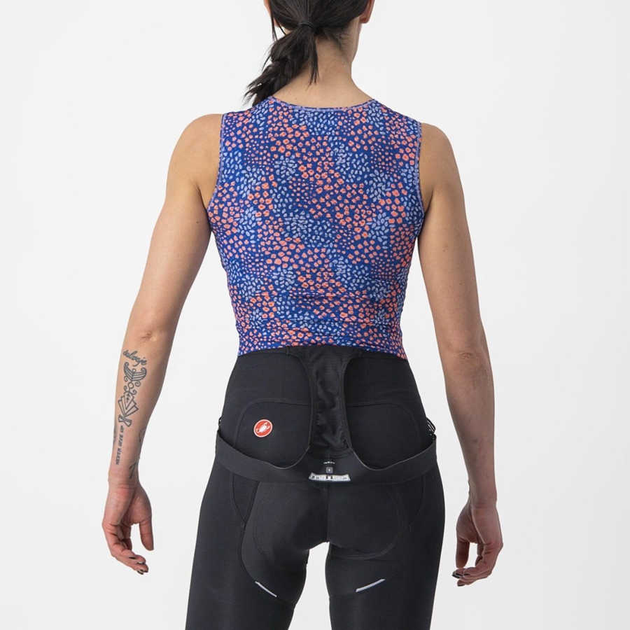 Dámské Základní Vrstva Castelli PRO MESH 4 W SLEEVELESS Fialové Bílé | WUZ451786