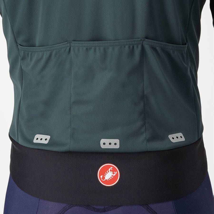 Pánské Bundy Castelli ALPHA DOPPIO ROS Zelene Černé | FJW682349