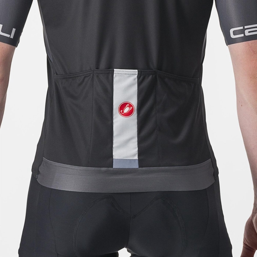 Pánské Dres Castelli ENTRATA VI Černé Tmavě Šedé Stříbrné | LSN638970