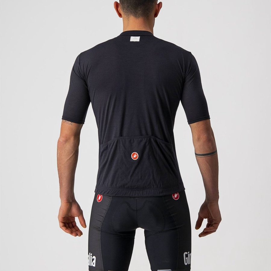 Pánské Dres Castelli HERITAGE MAGLIA NERA Černé | AST219867