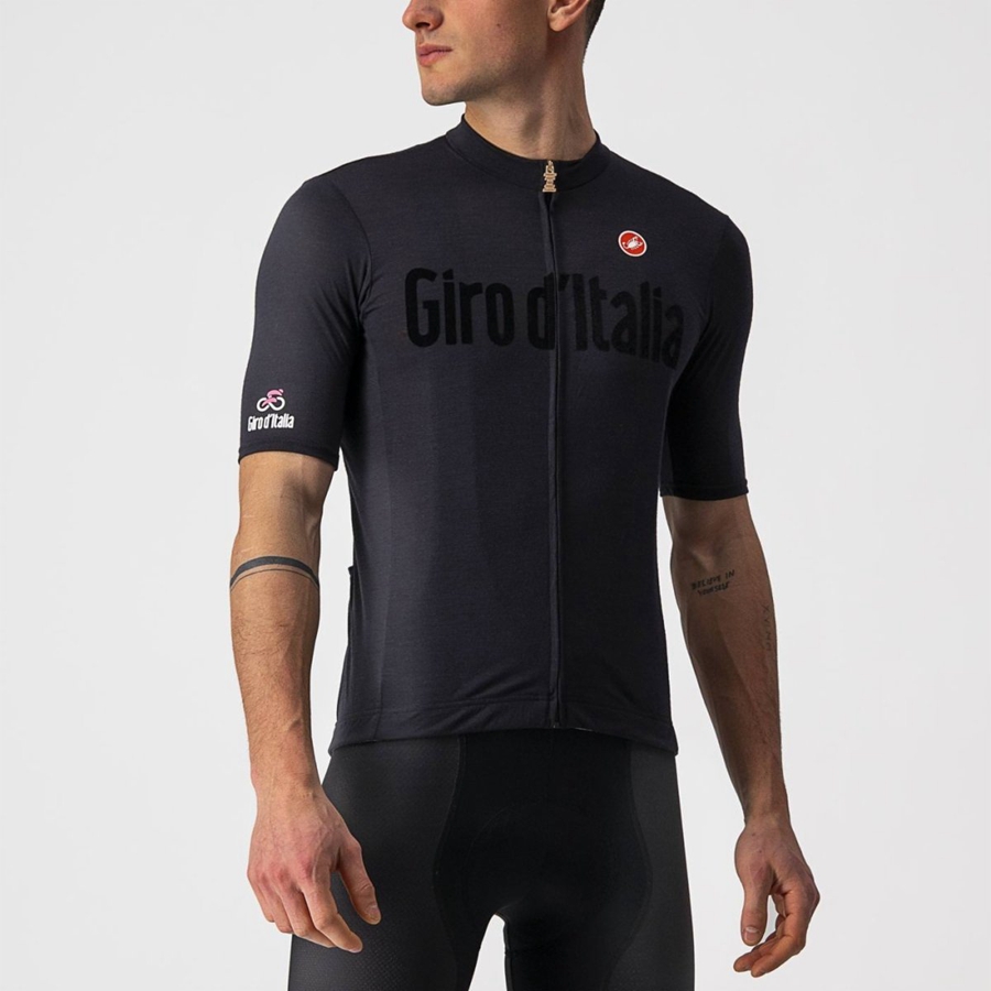 Pánské Dres Castelli HERITAGE MAGLIA NERA Černé | AST219867