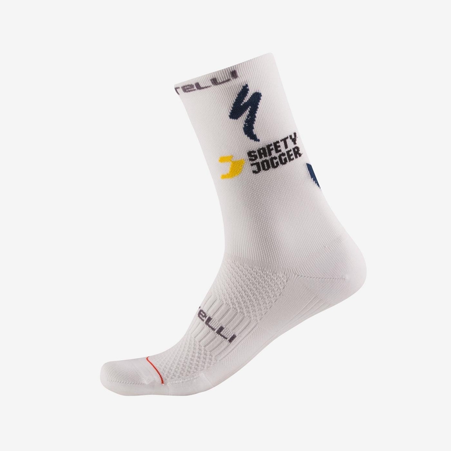 Pánské Ponožky Castelli ROSSO CORSA PRO 15 Bílé | NIL296408