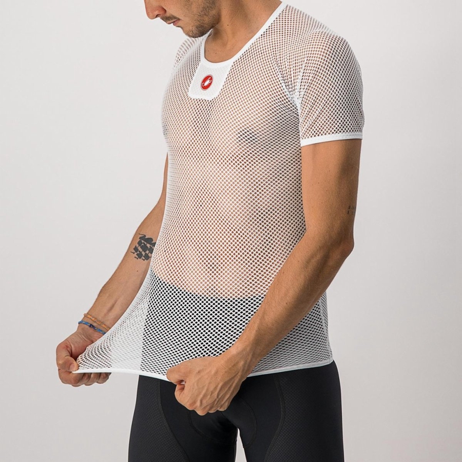 Pánské Základní Vrstva Castelli CORE MESH 3 SS Bílé | DAI068174